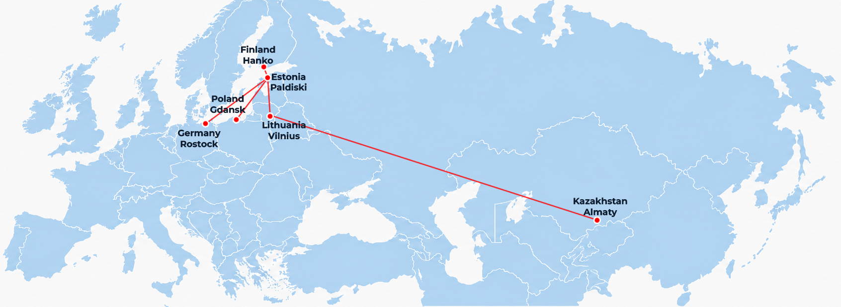Autolink Group network across Europe and Central Asia